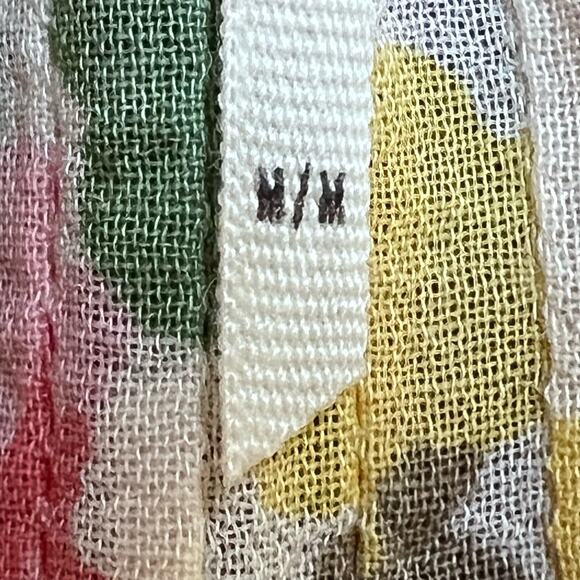 Free People Women’s Floral Racerback Tunic Length Boho Cami Tank Blouse Medium - Picture 14 of 15